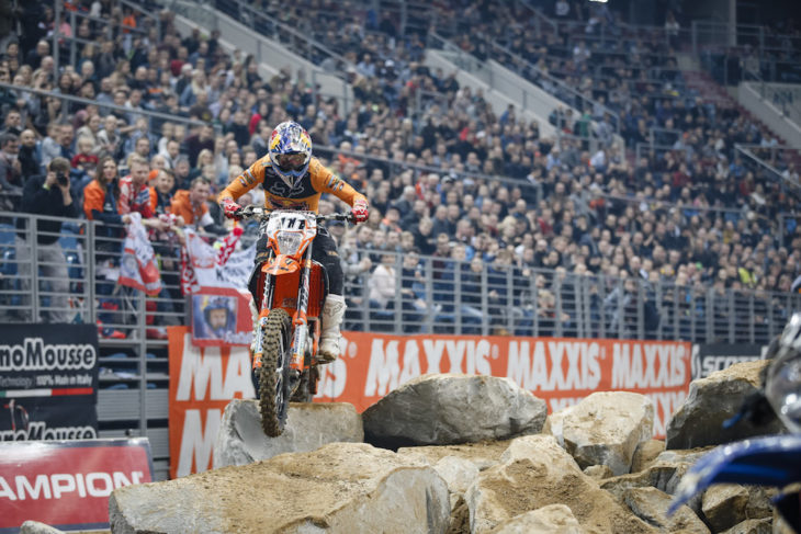 Taddy Blazusiak en route to the overall win at the Poland Superenduro opener.