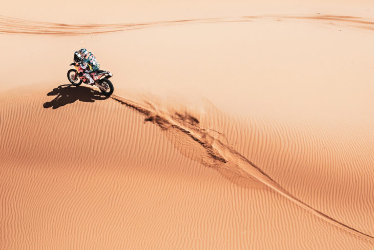 Up Front With The KTM Rally Team Walkner sand