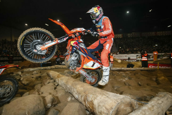 FMF KTM Factory Racing’s Cody Webb has claimed victory at round two of the FIM SuperEnduro World Championship in Germany to take the series lead. Photo by Future7Media - KTM Media Library