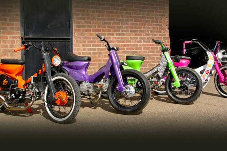 Little bikes make big laughs, as the UK custom Honda Cub scene proves in spades