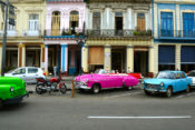 The two sides of Havana: classic American iron and cheap Chinese motorcycles.