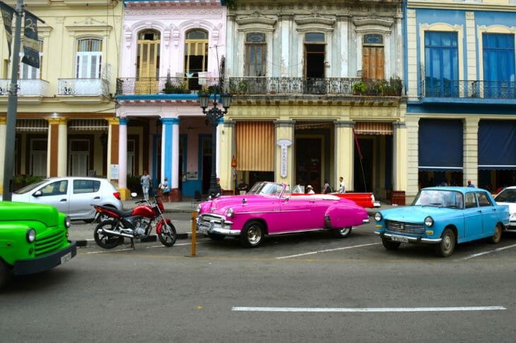 The two sides of Havana: classic American iron and cheap Chinese motorcycles.