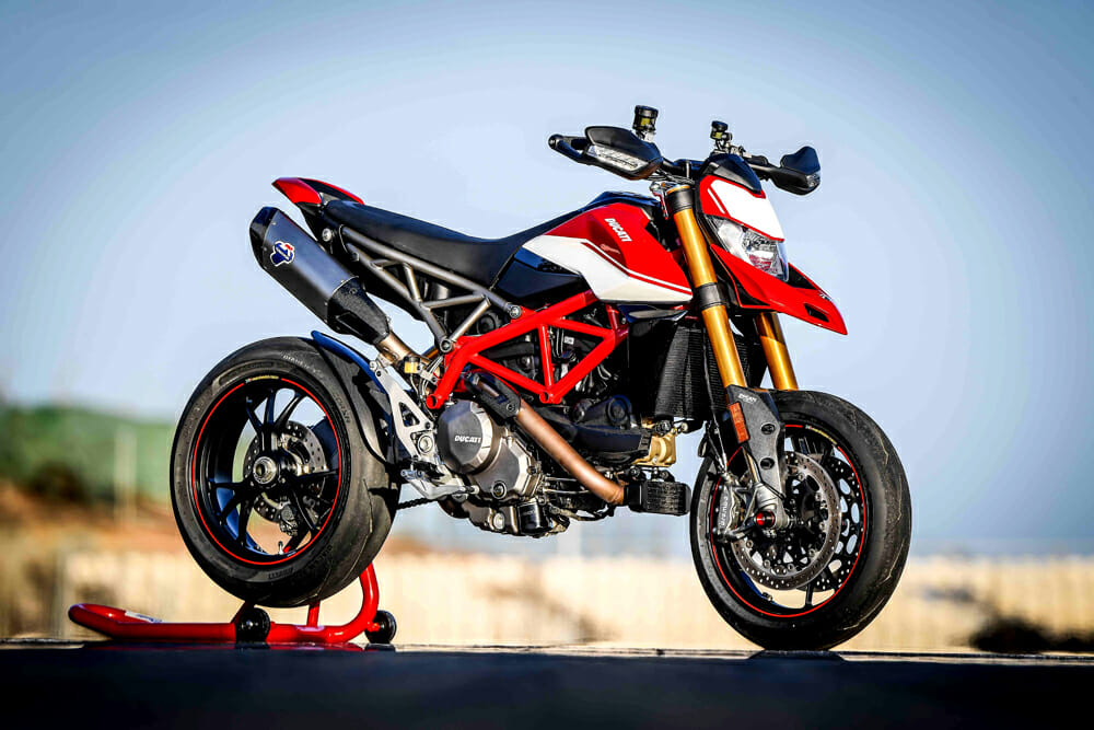 The 2019 Ducati Hypermotard is taller than previous ones.