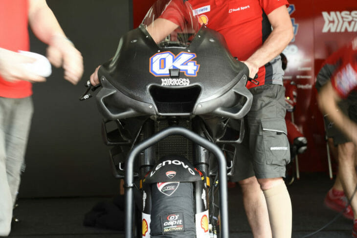 2019 MotoGP Test Results Ducati MotoGP test machine in the pits. 2019 MotoGP Test Results Ducati MotoGP test machine in the pits.