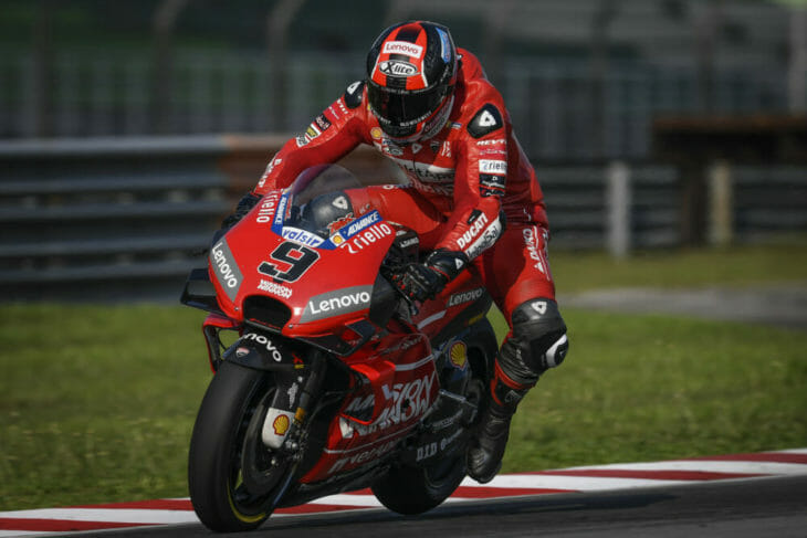 2019 MotoGP test results Petrucci turn left hard braking