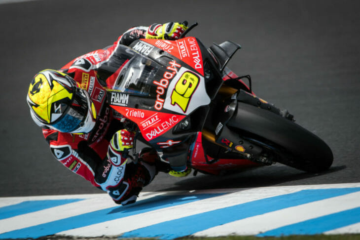 2019 WorldSBK Test Results, Phillip Island, Day Two Bautista corner