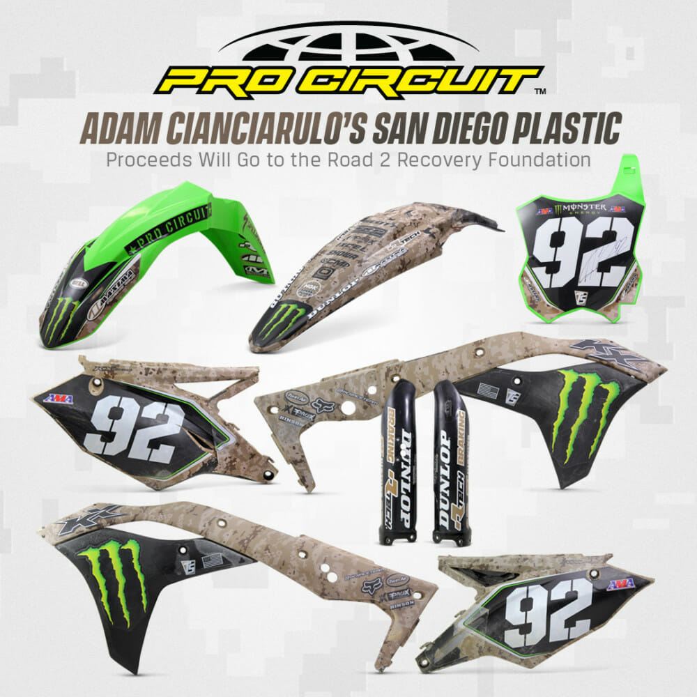 Monster Energy Pro Circuit Kawasaki Race-Winning Plastic from San Diego up for Auction