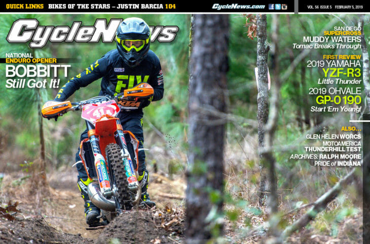 Cycle News magazine cover, issue #5, 2019