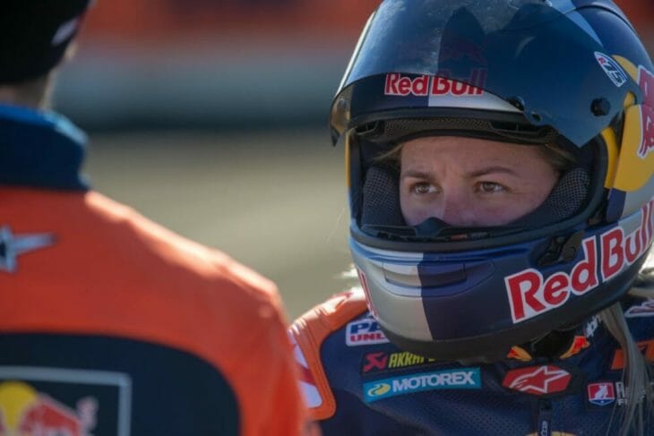 Shayna Texter Red Bull KTM Flat Track head shot