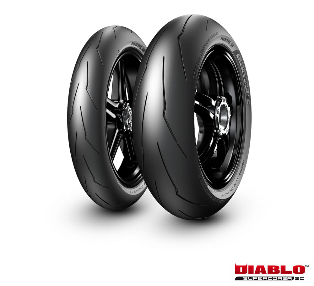 Pirelli Supercorsa tires are street-legal and are used by WorldSSP and WorldSSP300 riders.
