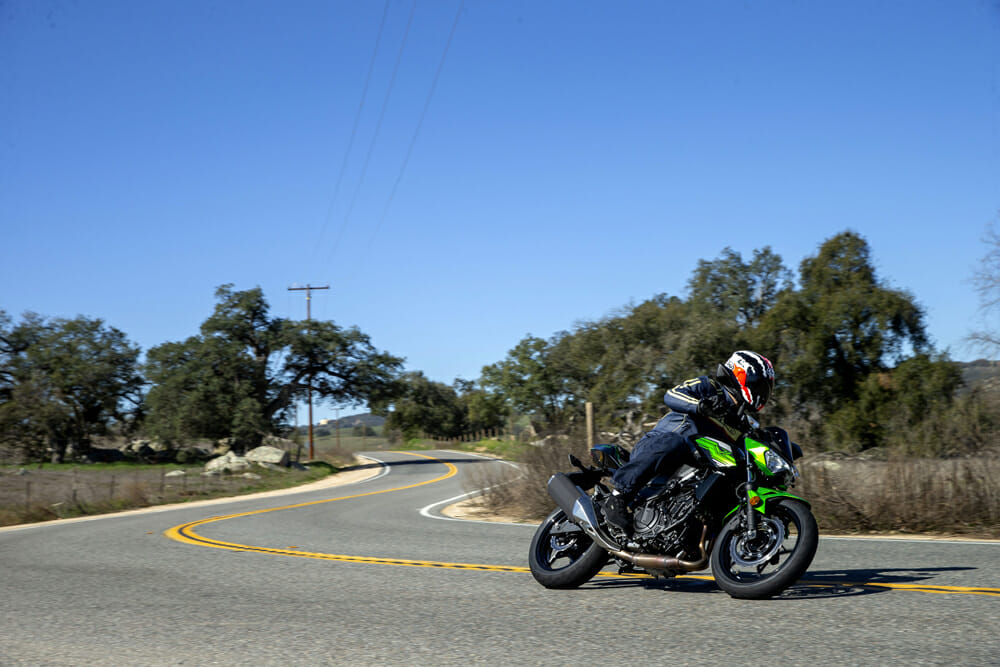 The 2019 Kawasaki Z400 ABS is the naked version of the 2018 Kawasaki Z400