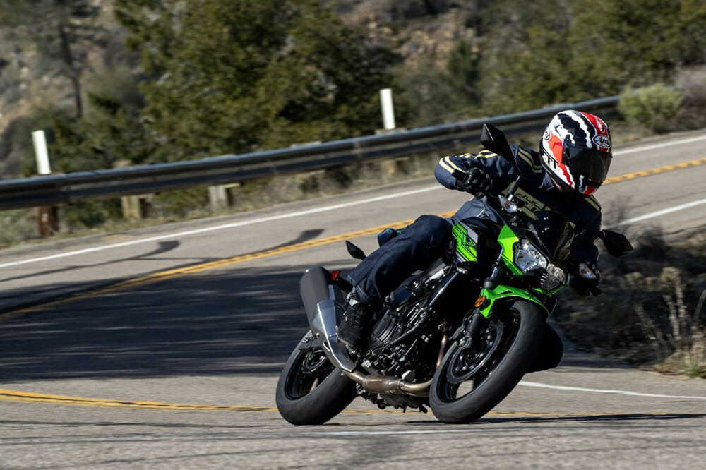 The 2019 Kawasaki Z400 ABS is the naked version of the 2018 Kawasaki Z400