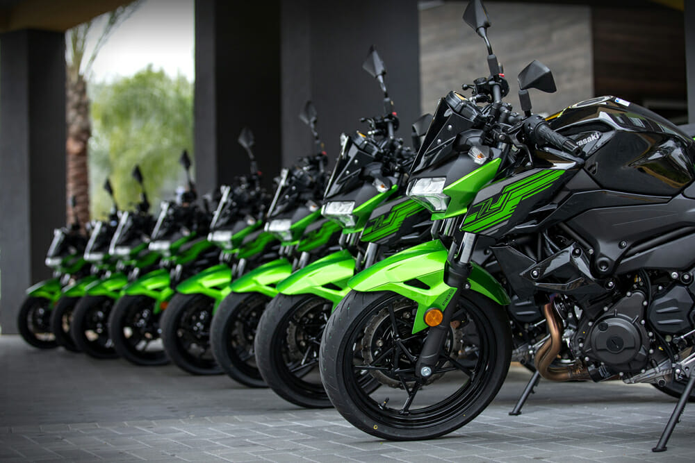 Keviin Wing is the photographed the 2019 Kawasaki Z400 ABS.