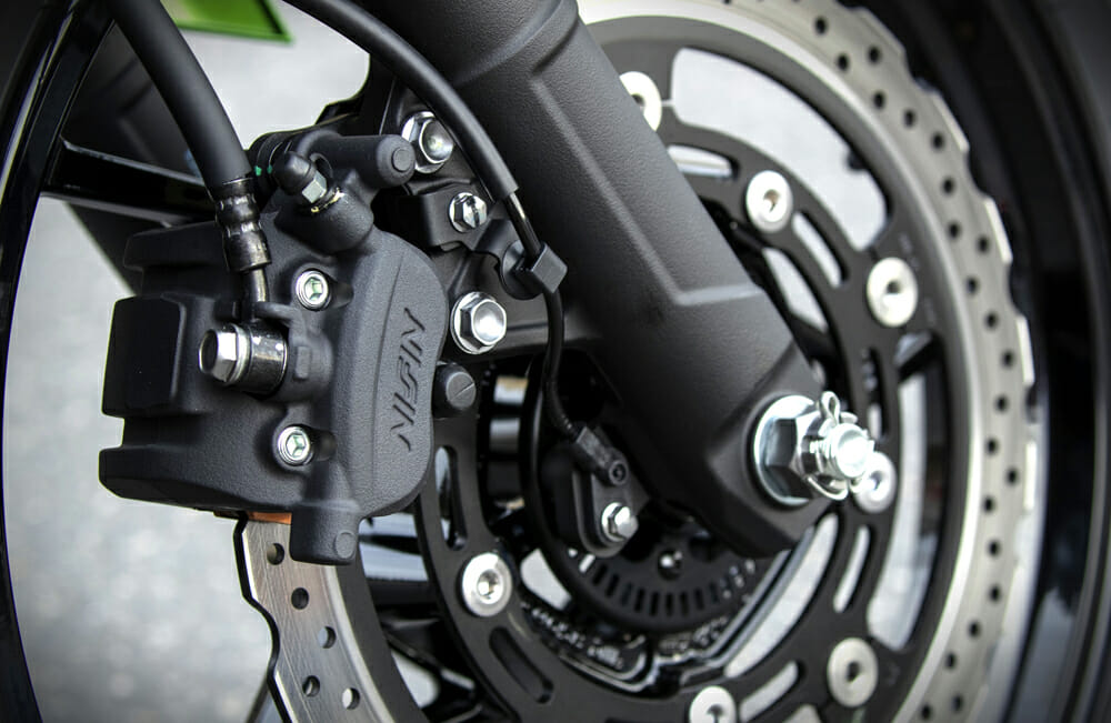 The 2019 Kawasaki Z400 ABS has excellent brakes.