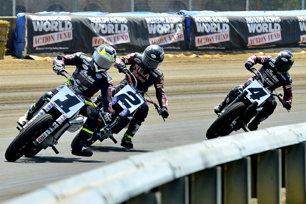 Jared Mees (1) racing in 2019 AFT Twins Championship.