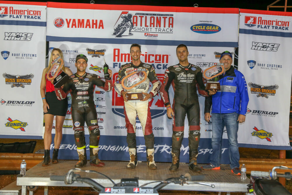 Indian Motorcycle Racing's FTR750 Sweeps Podium at Atlanta Short Track