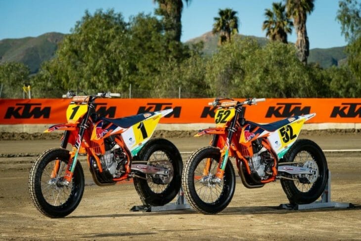 American Flat Track and KTM North America proudly solidify a partnership naming KTM an Official OEM Partner of American Flat Track for 2019. Photo-by-Simon Cudby