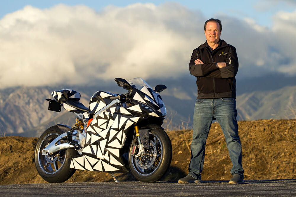 The Lightning Strike and its creator, Richard Hatfield.