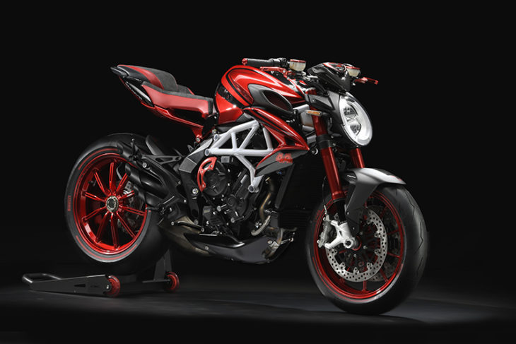 The MV Agusta Brutale 800 RR LH44 was born from the world-renowned collaboration with Formula One champion Lewis Hamilton.