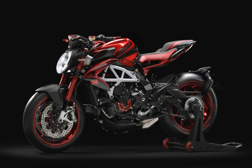 The MV Agusta Brutale 800 RR LH44 was born from the world-renowned collaboration with Formula One champion Lewis Hamilton.
