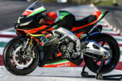 At the recent Aprilia All Stars Day at the Mugello MotoGP circuit in Italy, Aprilia took the wraps off a spectacular edition of their RSV4 superbike in the RSV4 X.