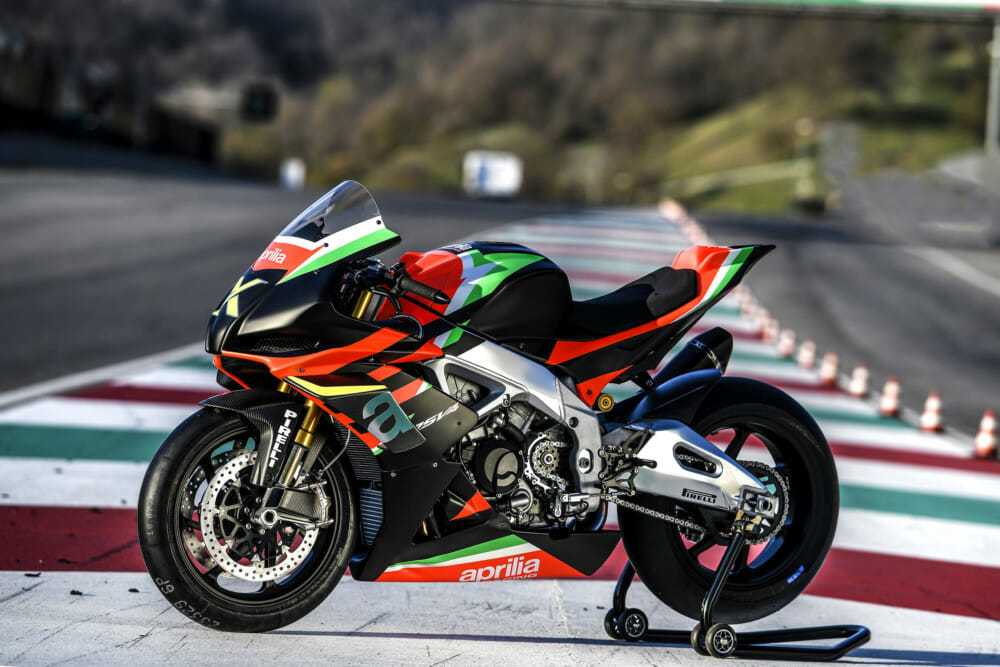 At the recent Aprilia All Stars Day at the Mugello MotoGP circuit in Italy, Aprilia took the wraps off a spectacular edition of their RSV4 superbike in the RSV4 X.