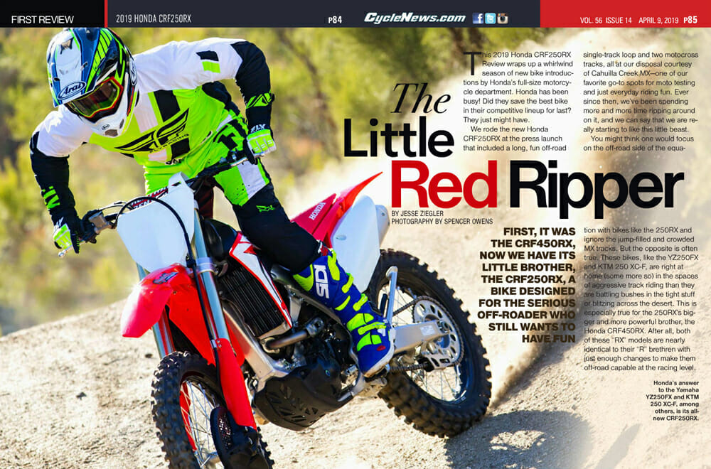 2019 Honda CRF250RX Review - Cycle News