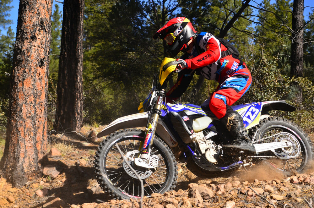 Nick Brawner (Sherco) pushes towards a second overall.