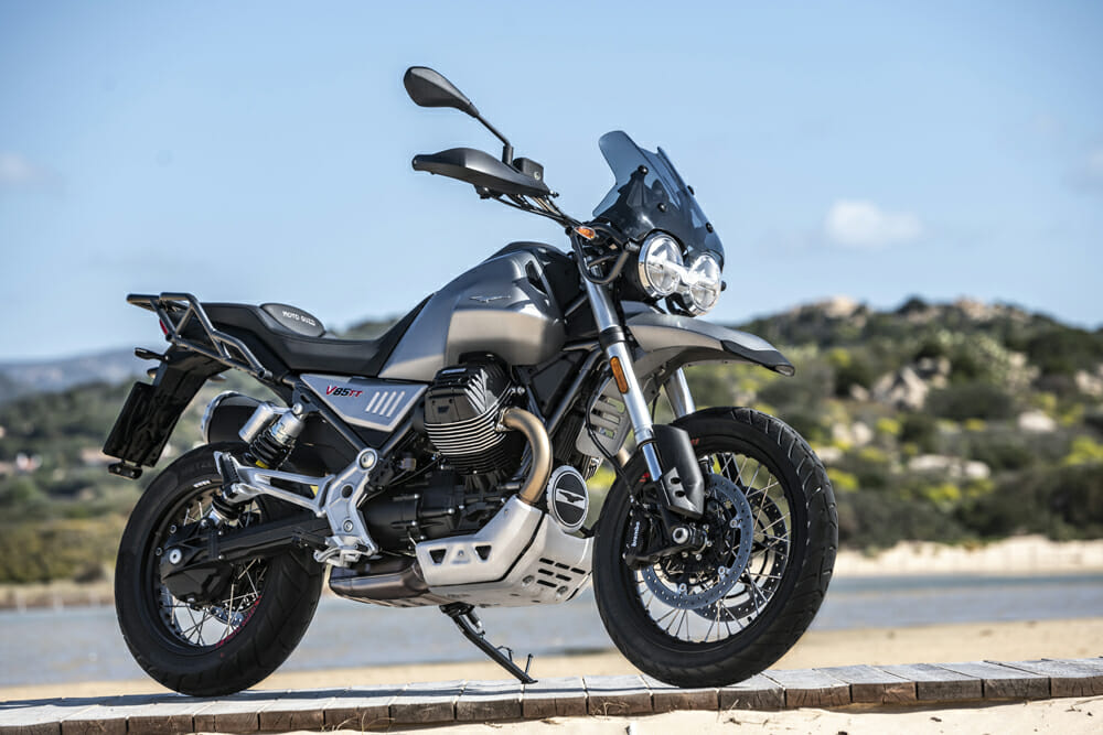 The 2019 Moto Guzzi V85TT is a midsize scrambler with unique styling that’s as fresh to look at as it’s fun to ride.