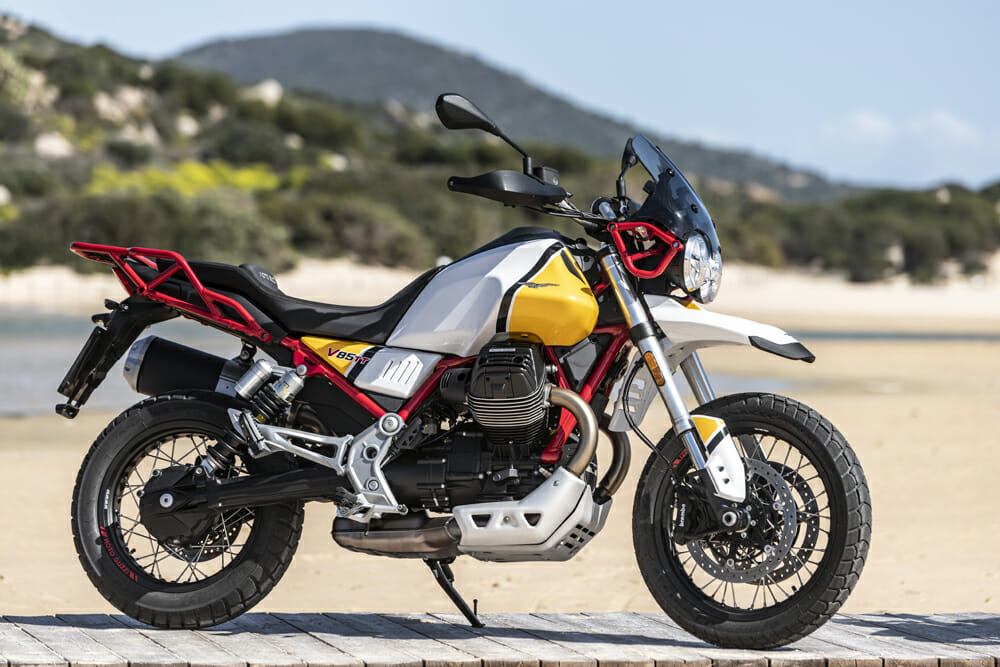 The 2019 Moto Guzzi V85TT is a midsize scrambler with unique styling that’s as fresh to look at as it’s fun to ride.