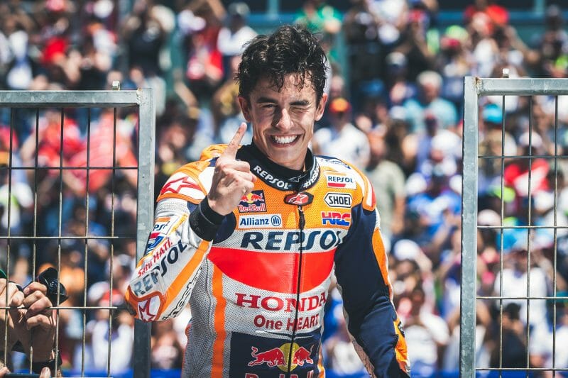 A cold French Grand Prix saw Marc Marquez take a faultless victory to extend his lead in the MotoGP World Championship.