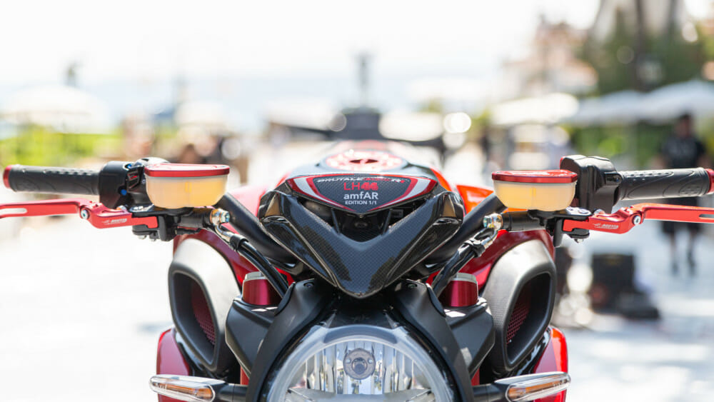 MV Agusta donated “Lewis Hamilton” limited-edition Brutale auctioned off at amfAR yearly gala in Cannes on May 23