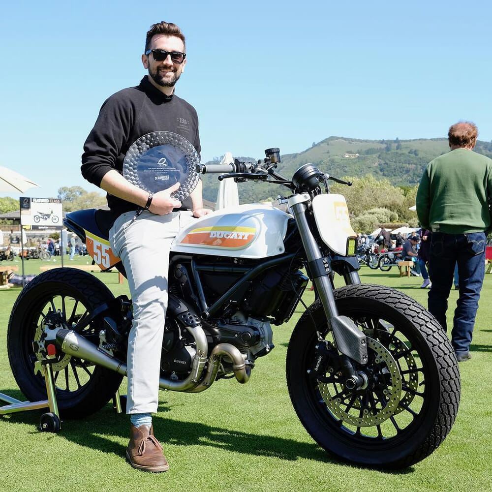 Ducati North America Presents “Spirit of the Scrambler” Award to Custom Scrambler Icon at The Quail Motorcycle Gathering