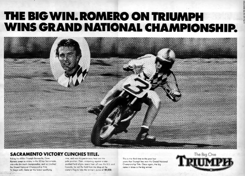 The ad in Cycle News says it all.