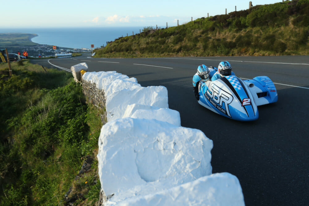 After the rain on Monday, qualifying for the 2019 Isle of Man TT Races fuelled by Monster Energy resumed on Tuesday evening with the Sidecars getting their first outing on the TT Mountain Course this year