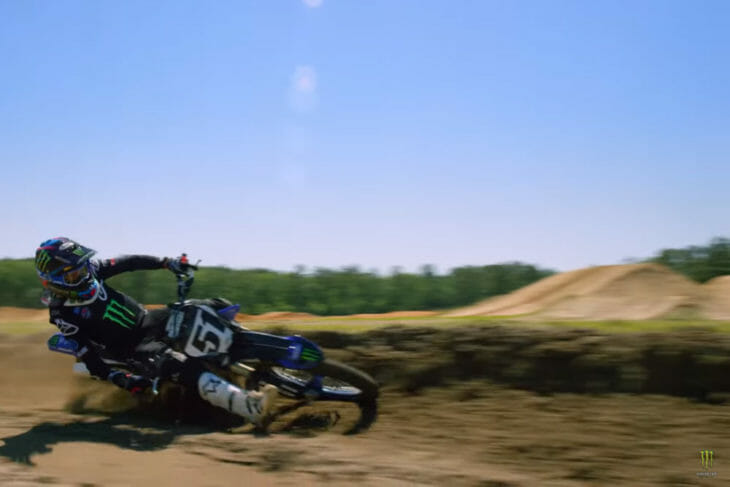 Justin Barcia riding his Yamaha YZ250 inBAMLAND 2-Stroke video. 