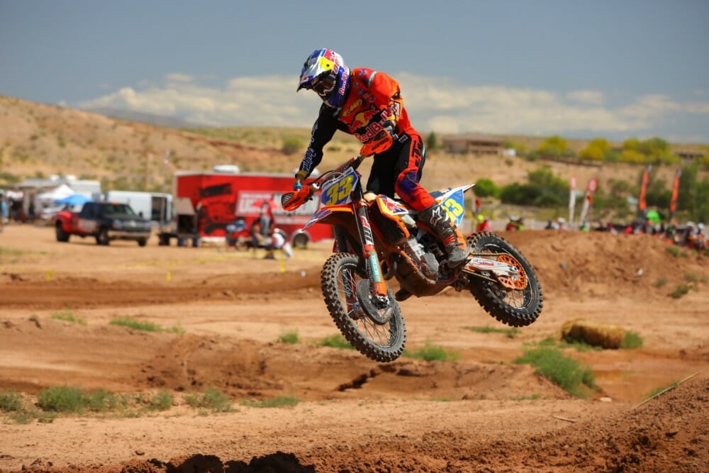 FMF KTM Factory Racing’s Taylor Robert extended his win-streak to three in a row at Mesquite MX at 2019 Sprint Hero Racing Series