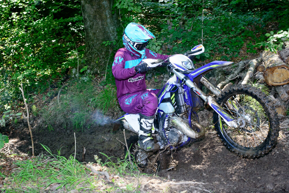 The Sherco SE125R Racing is pure fun and a perfect bike for the aspiring off-road youth racer. Photo: Ron Lawson