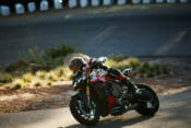 Carlin Dunne on the Ducati Streetfighter V4 prototype at Pikes Peak International Hill Climb