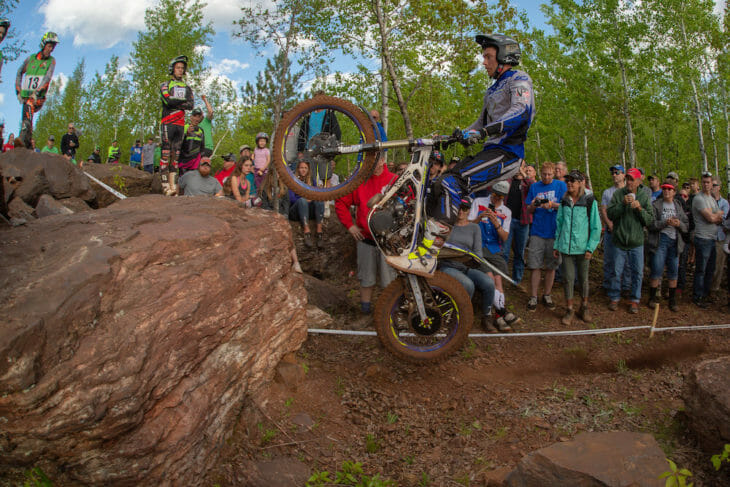 Pat Smage competing at the Minnesota MotoTrials event in 2019. 