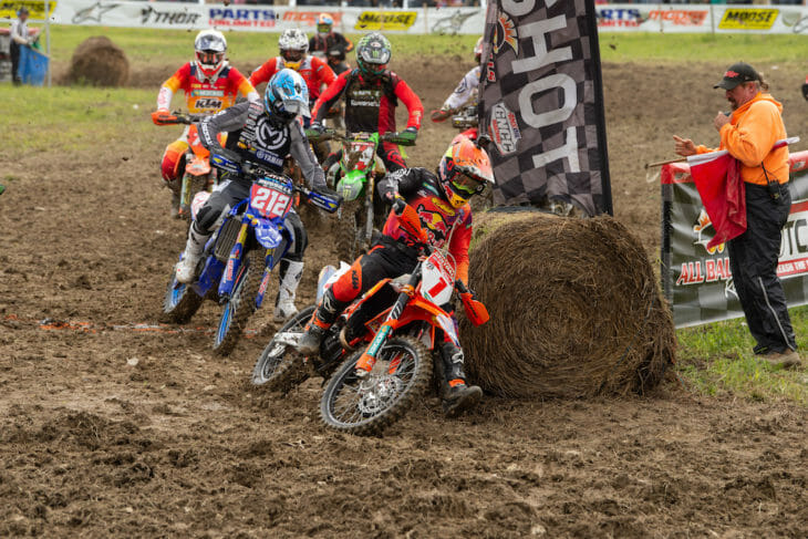 Kailub Russell competing at the Tomahawk GNCC 2019. 