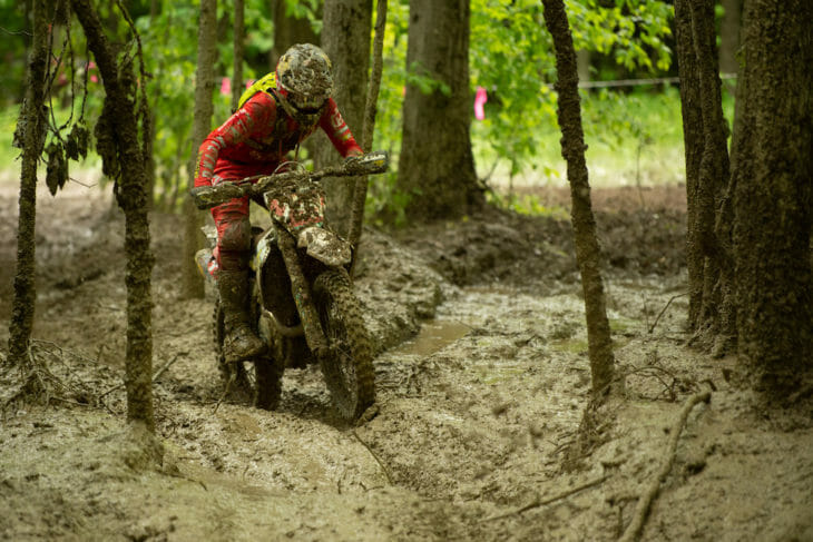Thad Duvall competing at the Tomahawk GNCC 2019. 