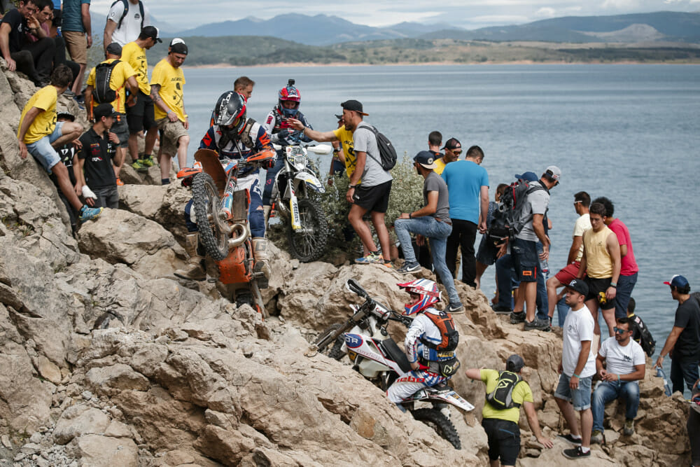 Competitors battle their way along the lakeside edge - © Future7Media