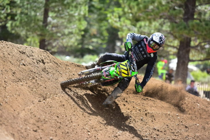 Chaparral Motorsports/Precision Concepts/Kawasaki Team Green off-road racer #777 Blayne Thompson took home 3rd place in the FMF 2-Stroke race aboard his 2006 KX250.
