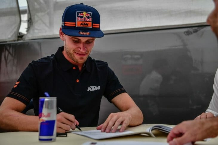 Brad Binder will steer the KTM RC16 next year for the Red Bull KTM Tech3 team in 2020 MotoGP