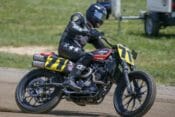 James Rispoli Piloting the Black Hills Harley-Davidson ProBEAM XG750R at the Lima Half-Mile.