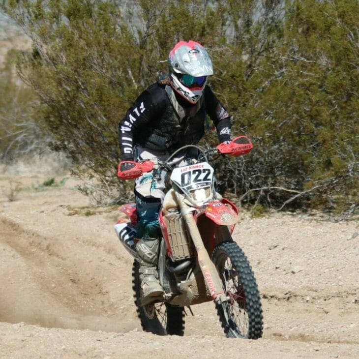 Liz Karcz, the first woman to solo all rounds of the SCORE International Championship, hold years of experience competing in off-road racing.