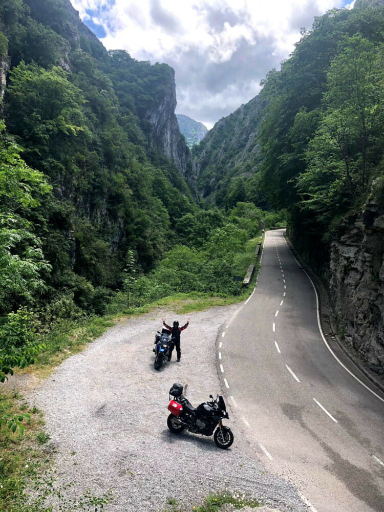 Everyone had a blast riding through this incredible gorge known as the Gargantas del Sill on our way to Villablino, Spain.
