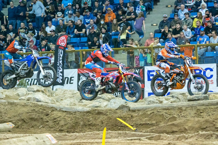 The Rocky Mountain ATV/MC Rock Garden is typically one of the most challenging obstacles on an EnduroCross course. Photo: Diahann Tanke