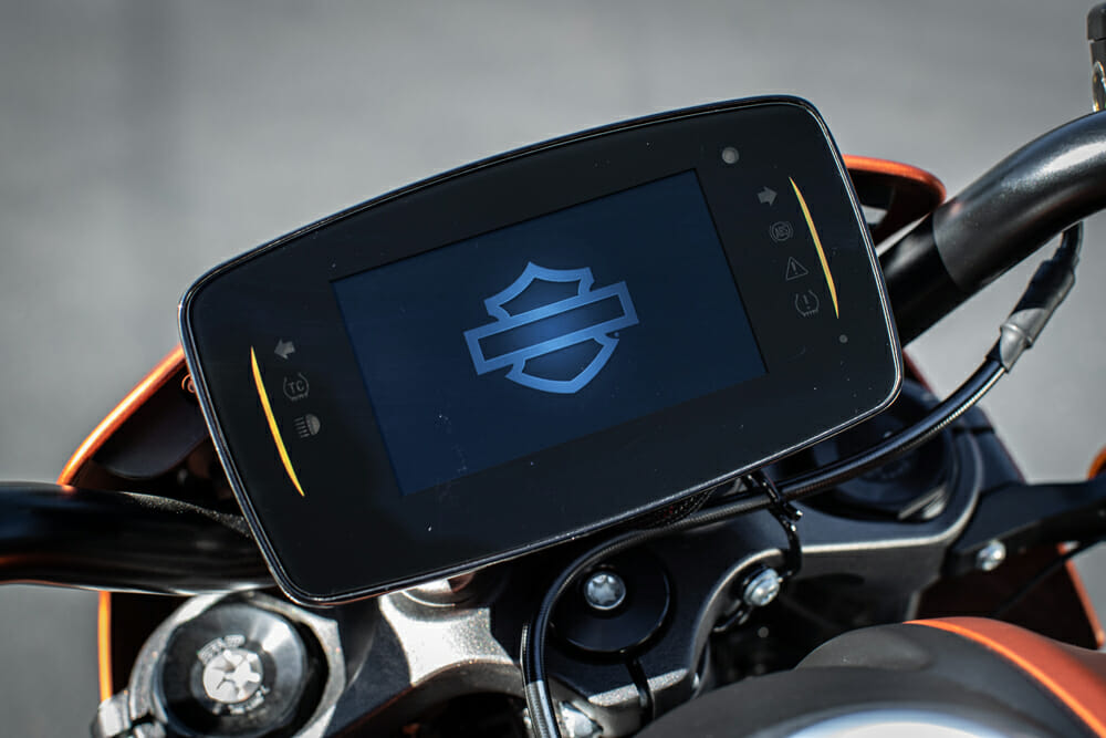 The dash on the 2020 Harley-Davidson LiveWire.